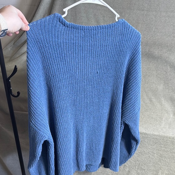 Blue V-Neck Sweater - Picture 3 of 3